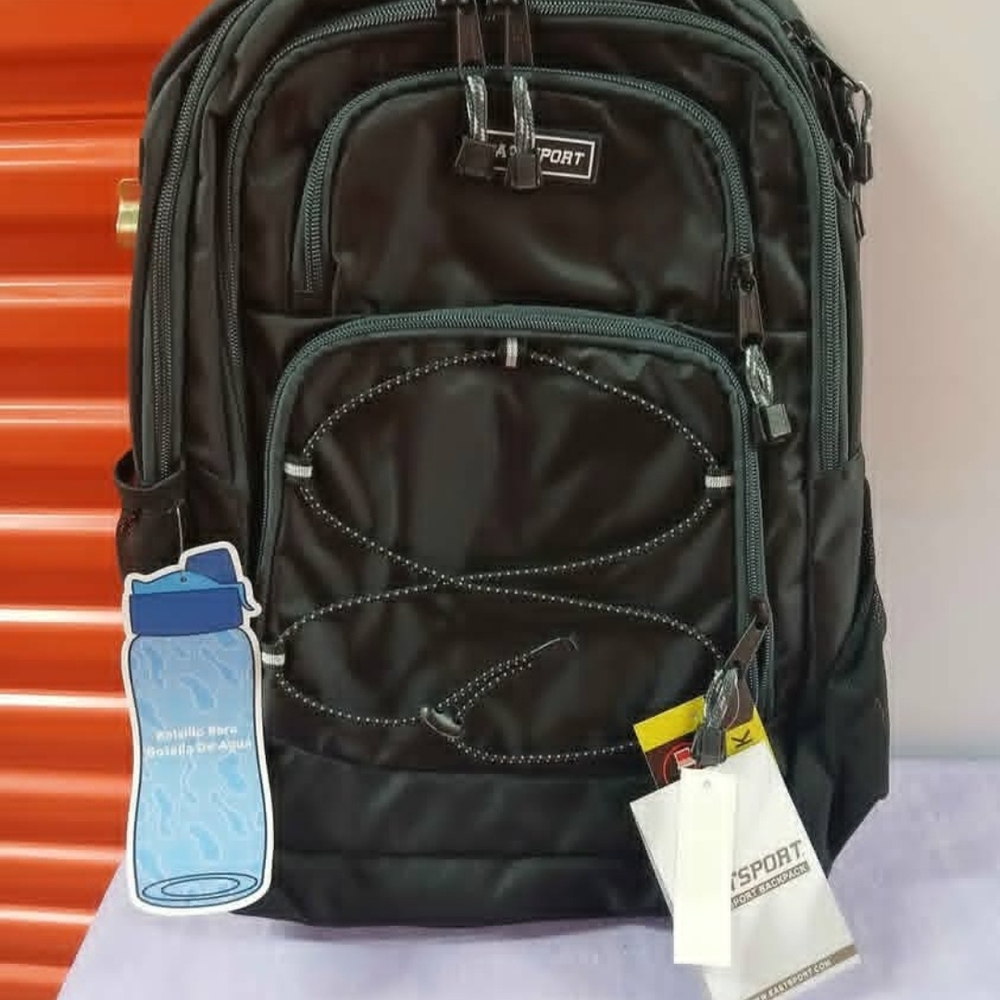 Sporty Black Backpack for Men